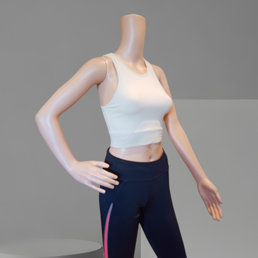 Zara Women's Beige Cropped Tank Top - Picture 4 of 16
